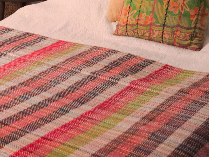 Couverture khadi, tissé main en laine recyclé  No.126 Image secondaire du produit