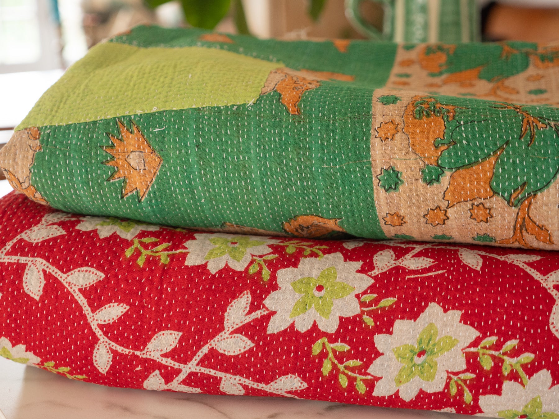 Kantha vintage "red spring"