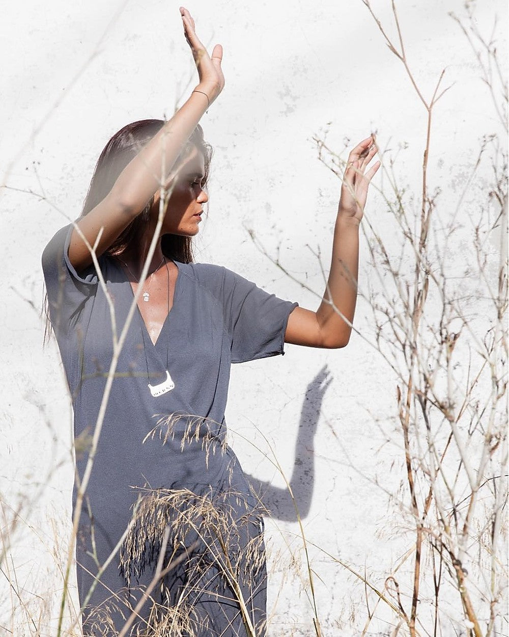 Ines Telles collier solar argente