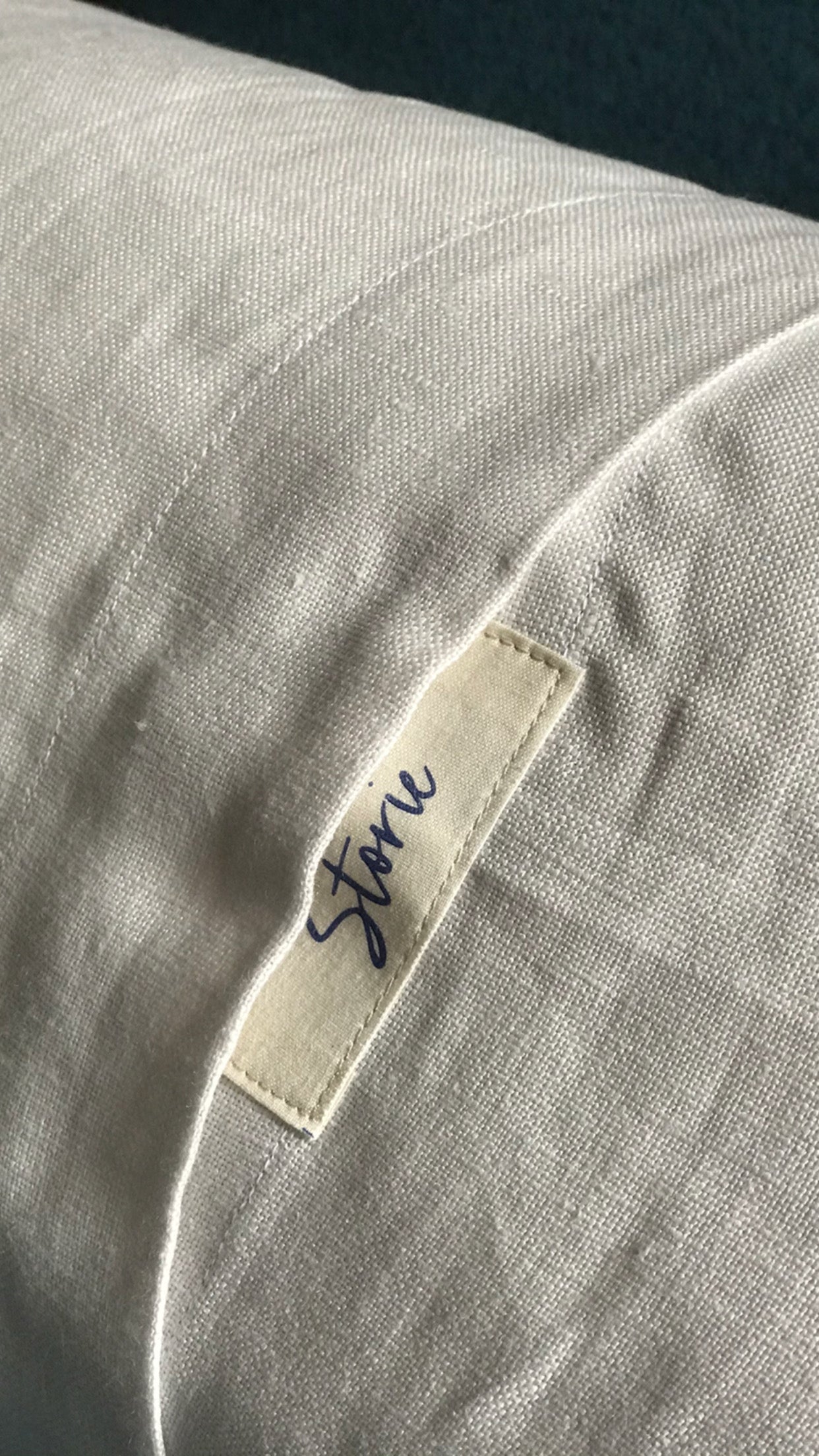 An exclusive Storie collection, made up of small batch of vintage, handmade and up cycled fabrics, found in the four corners of the globe. Each cushion is  finished by skilled tailors in the French capital with an elegant linen, using an envelope style closing, with a discrete Storie label in the interior.