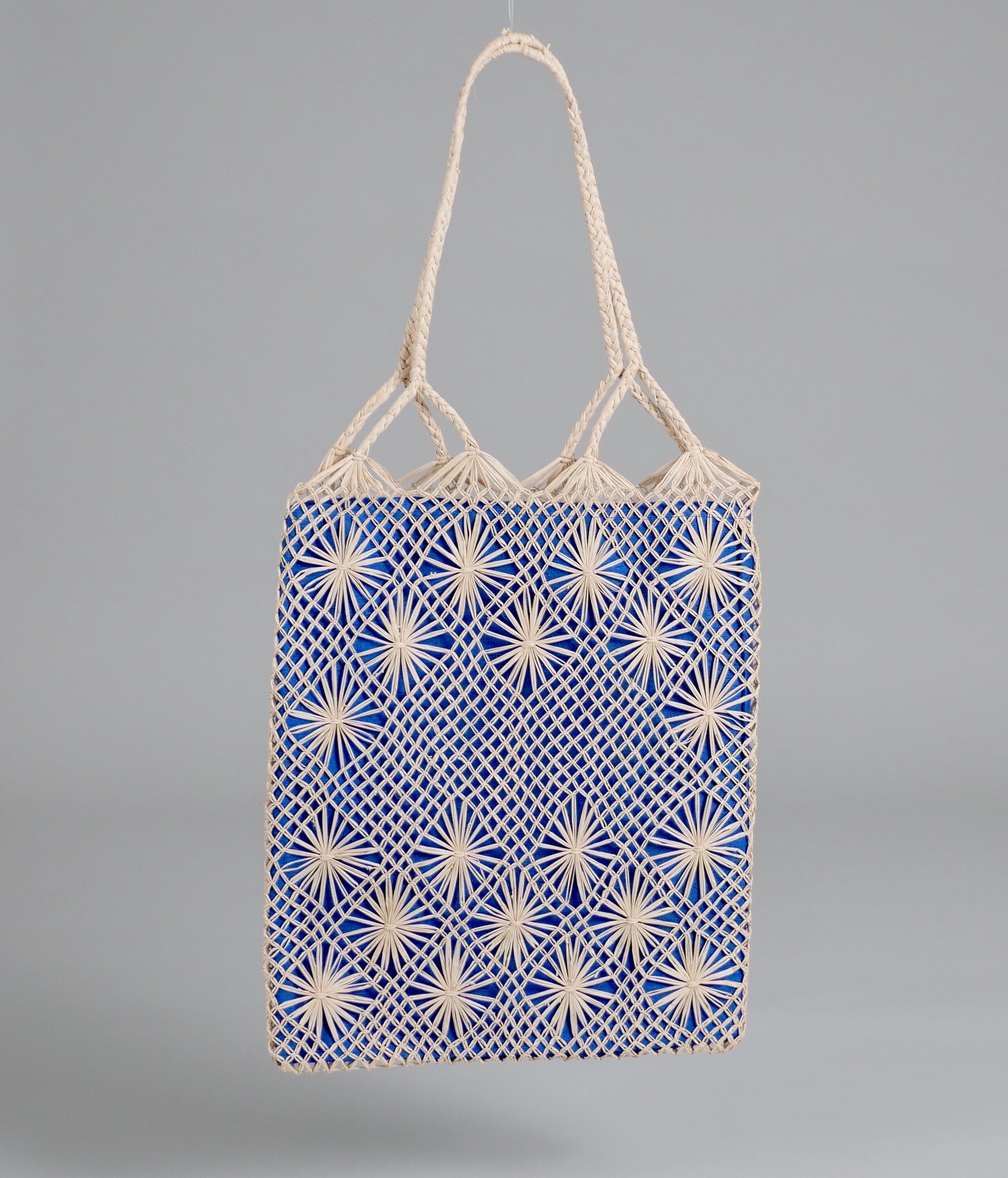 Sac Buriti fleur tissé main en macramé, Brésil Image secondaire du produit