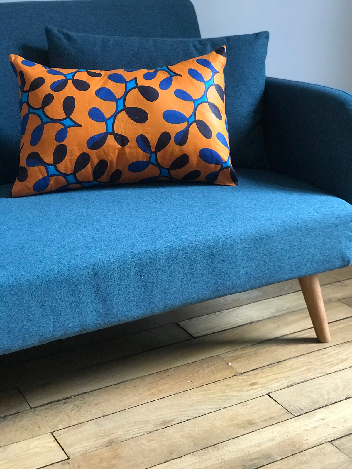 Blue vine wax, housse de coussin