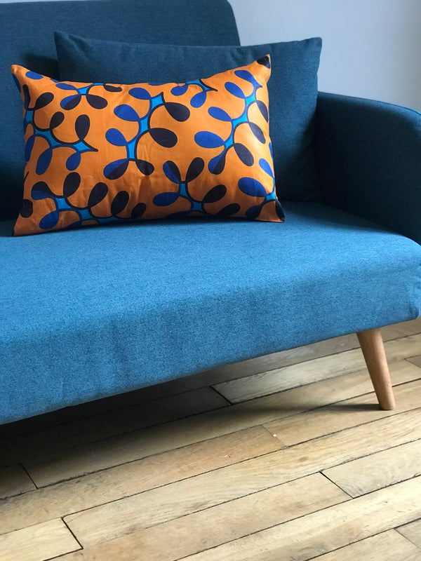 Blue vine wax, housse de coussin