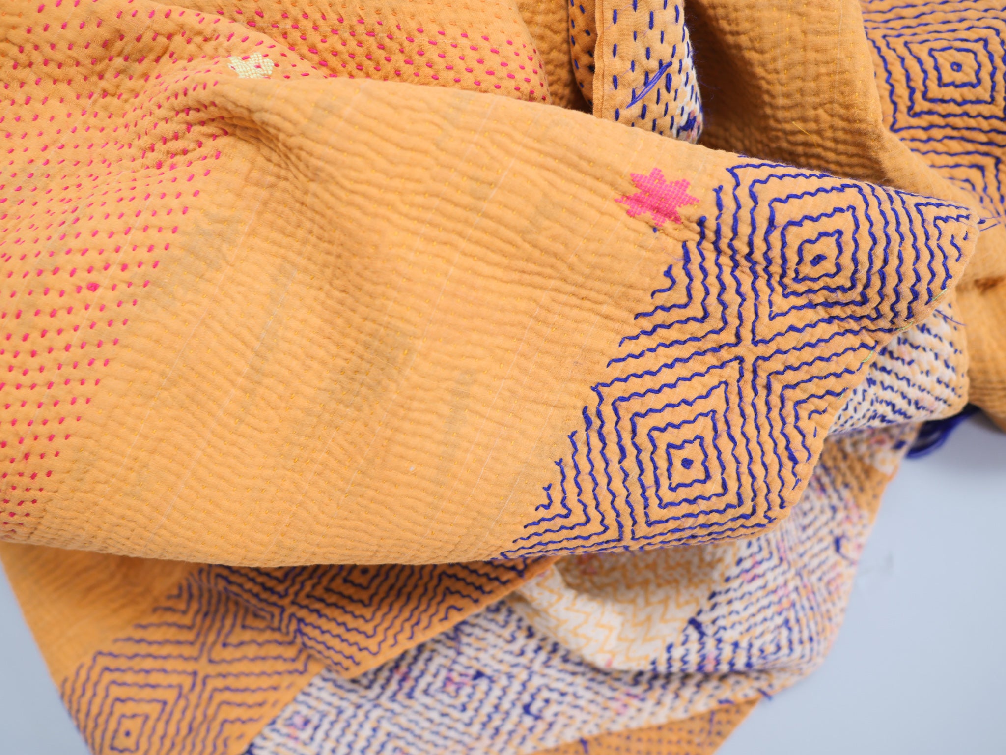 Kantha en coton recyclé