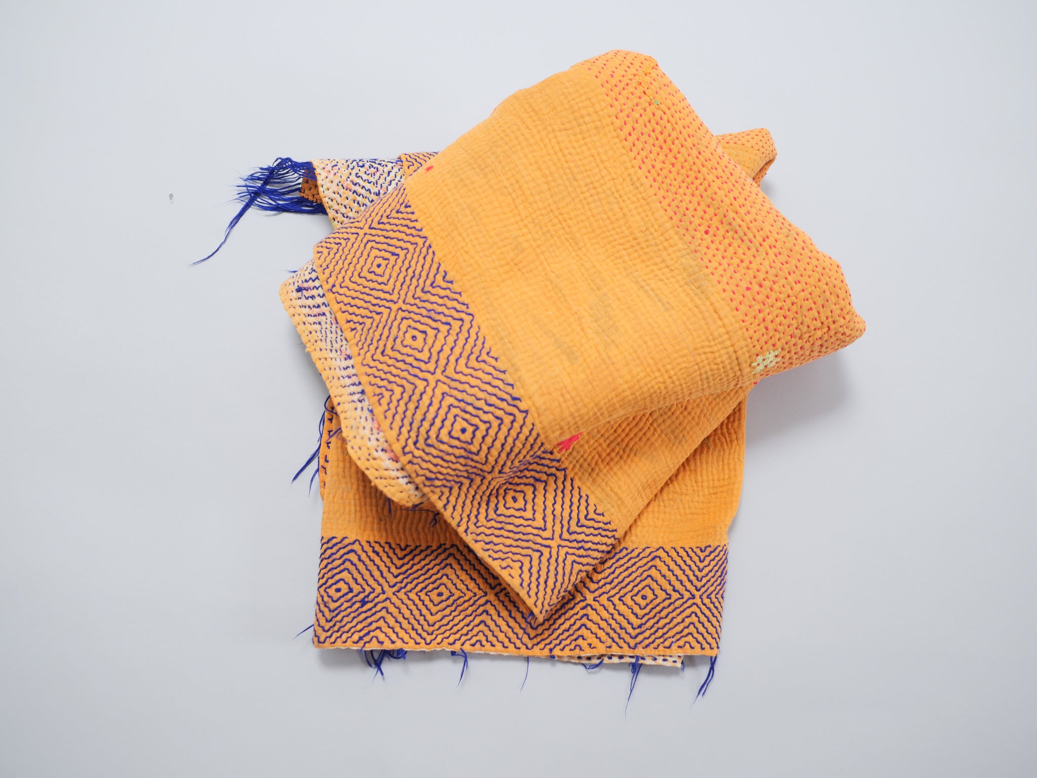 Kantha Couvre Lit en coton recyclé