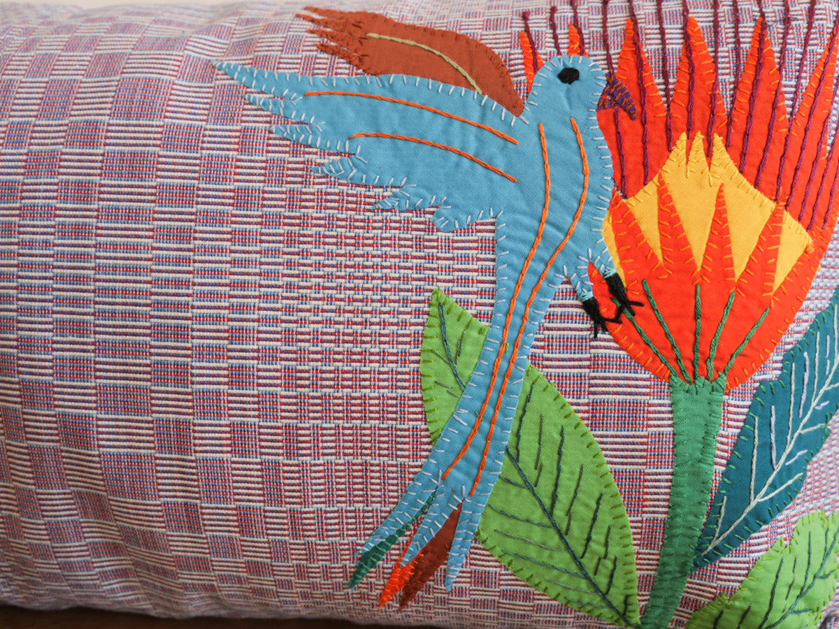 Coussin binakol oiseau brodé main,  30x 50 No.3 Image secondaire du produit