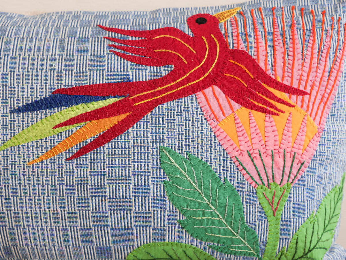 Coussin binakol oiseau brodé main,  30x 50 No.5 Image secondaire du produit