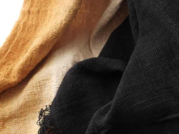 plaid en coton recyclé noir
