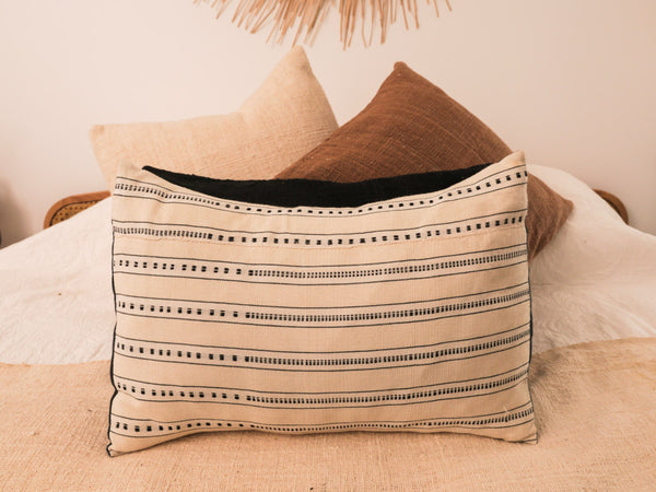 Coussin Burkina Stripe, tissé main