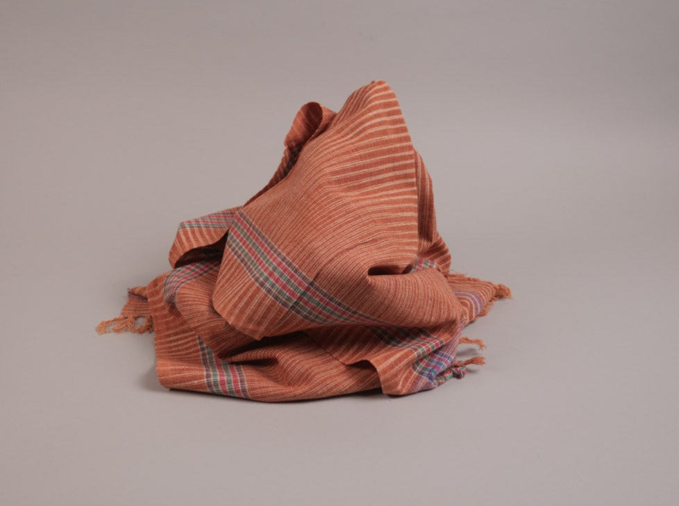 Serviette Khadi : Coton Umber & Violet Image secondaire du produit