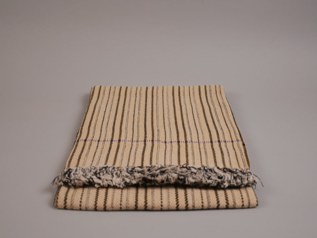 Plaid en coton tissé main, khadi