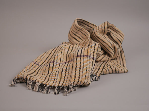 Plaid en coton tissé main, khadi