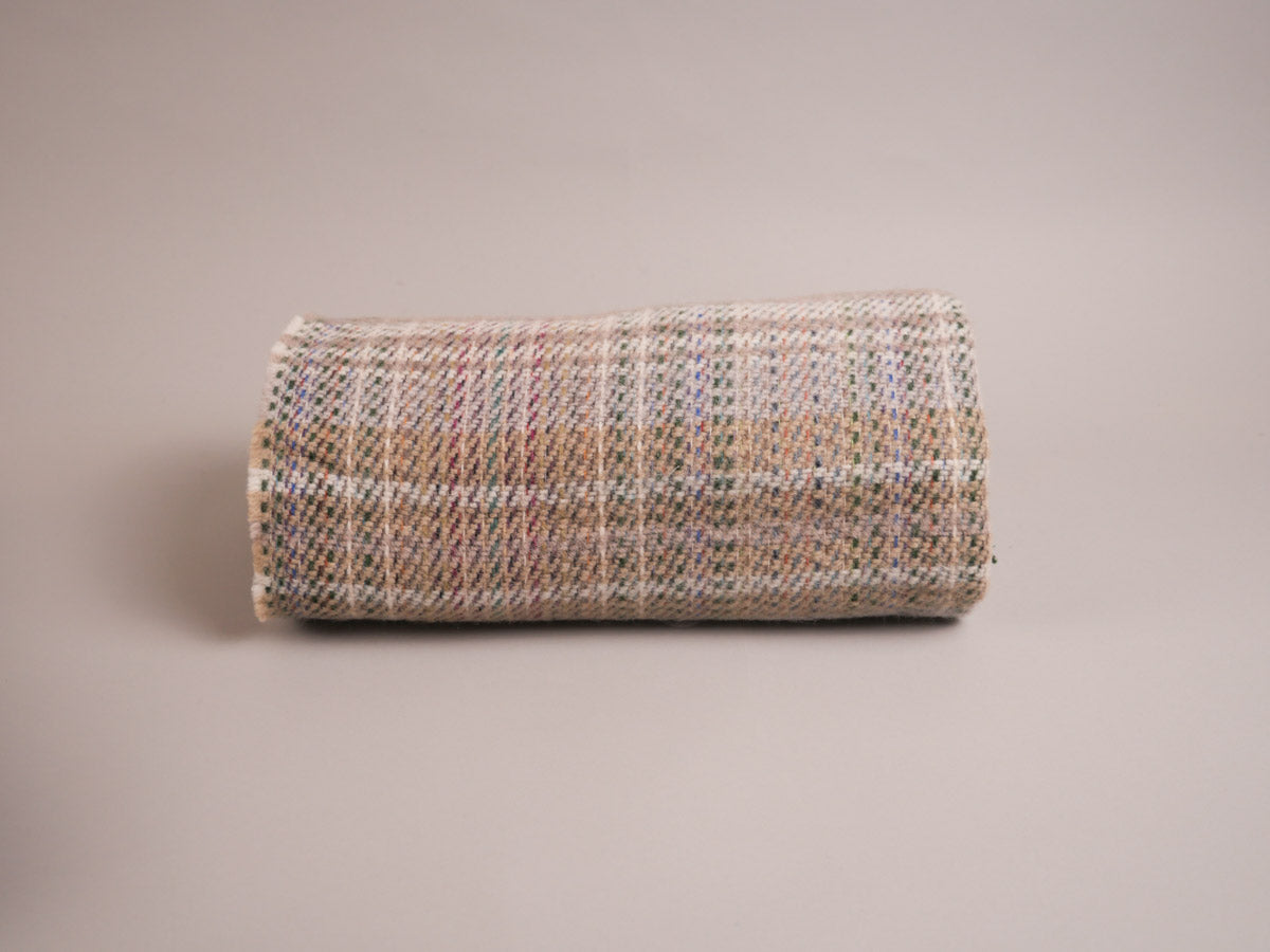 Plaid en laine recyclé.