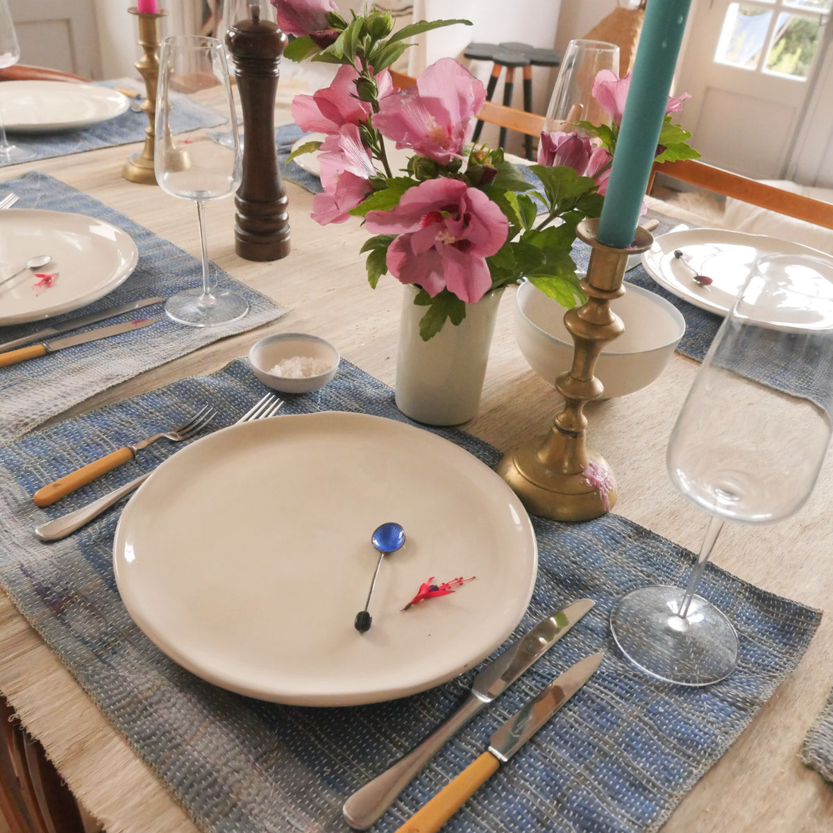 Set de Table  en coton recyclé, vintage Kantha. Place mats.