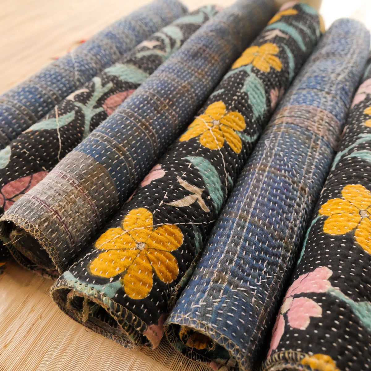 Set de Table  en coton recyclé, vintage Kantha. Place mats.