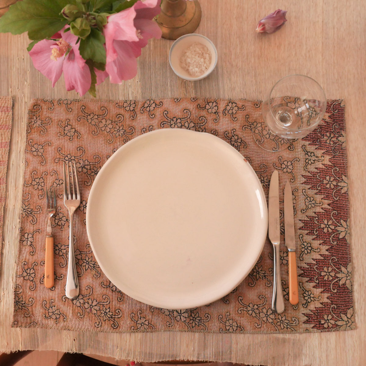 Set de Table  en coton recyclé, vintage Kantha. Place mats.