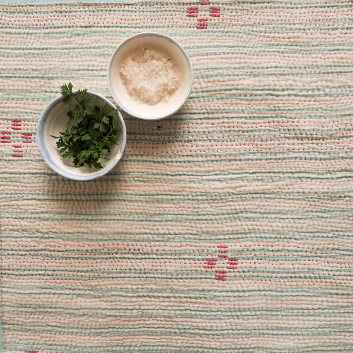 Set de tables réversibles en coton vintage