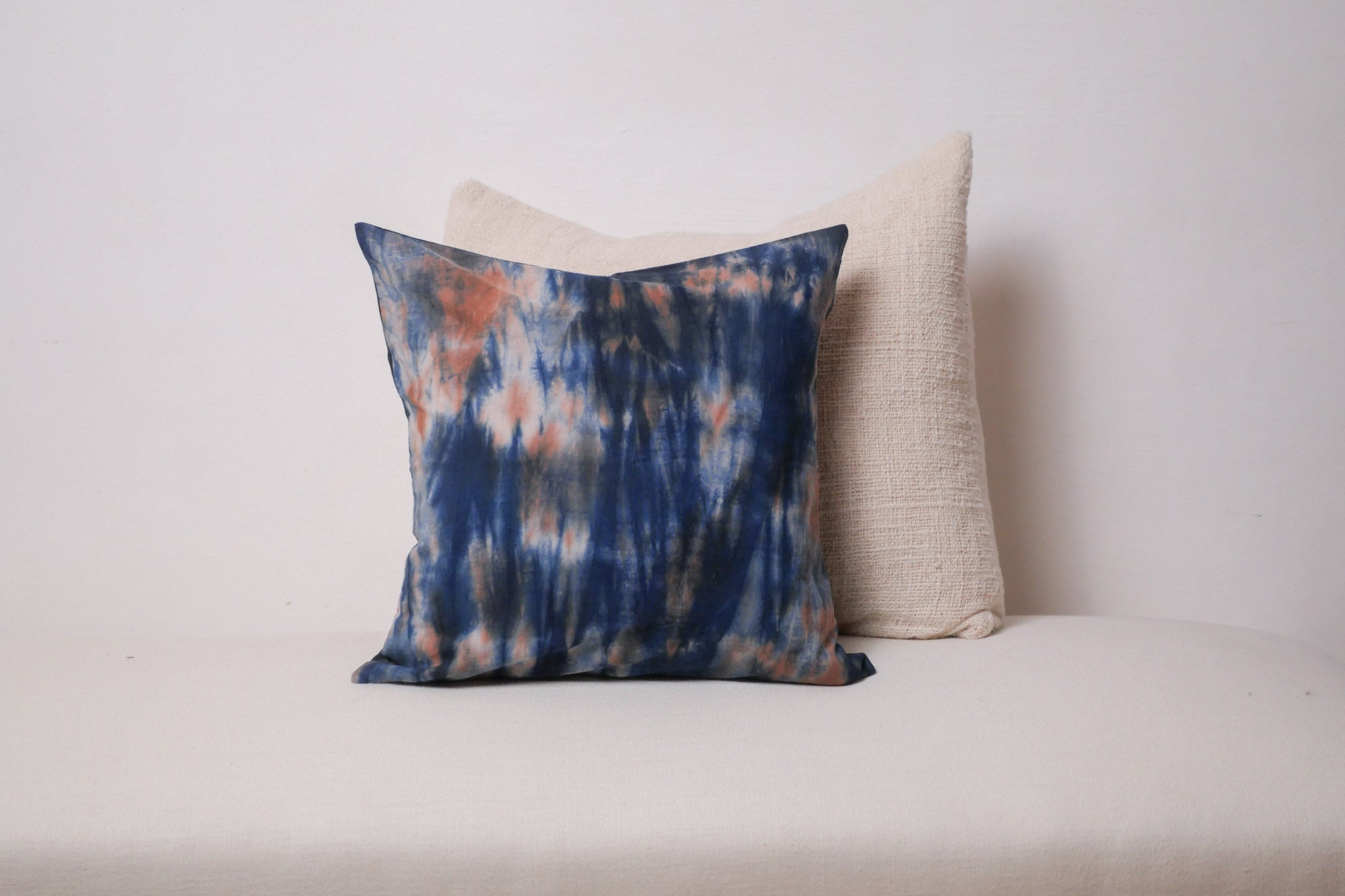 Coussin Indigo et Garance