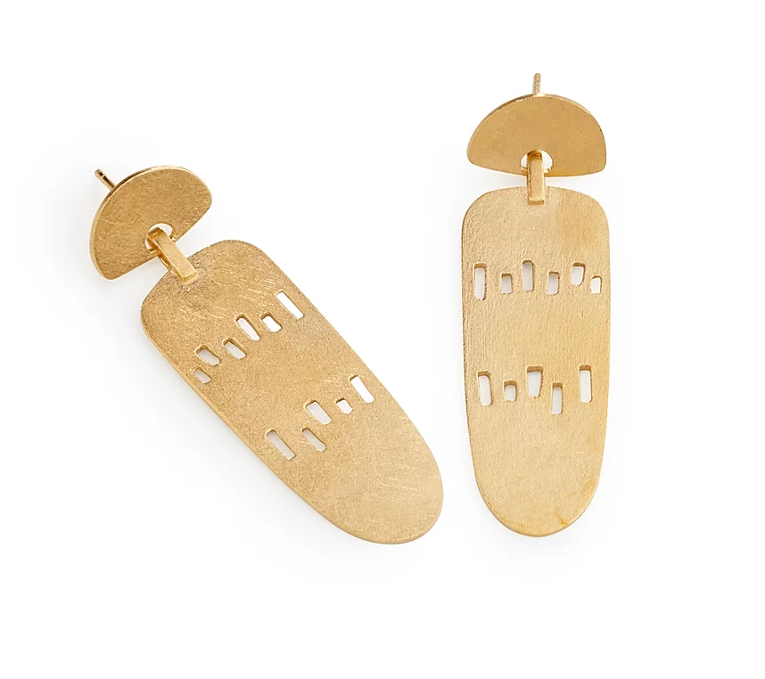 Ines Telles Boucles d'oreilles, solar, argent plaqué or