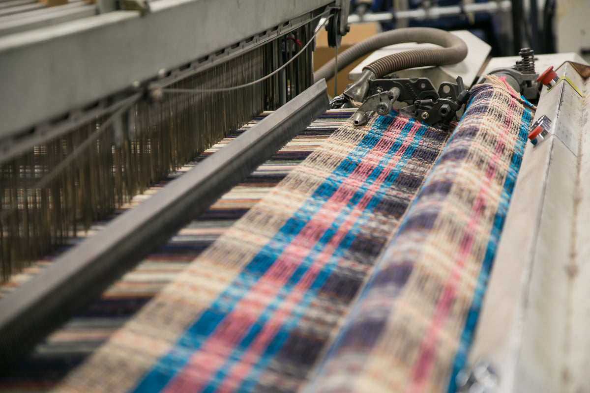 Plaid en laine recyclé.