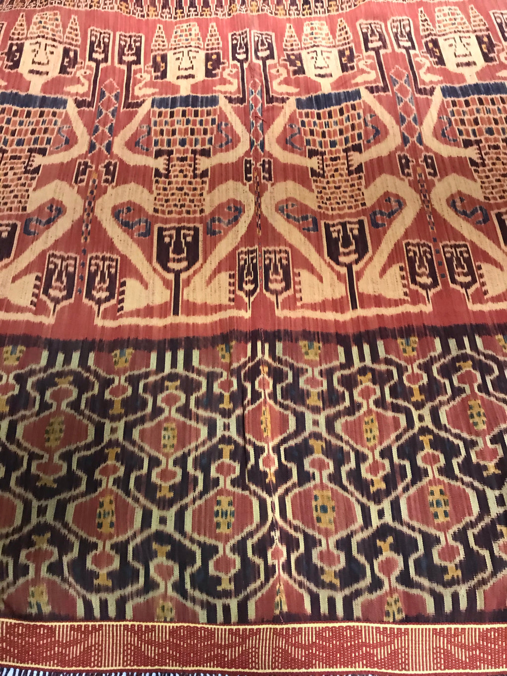 Ikat de Sumba ancien - Reine et grenouilles