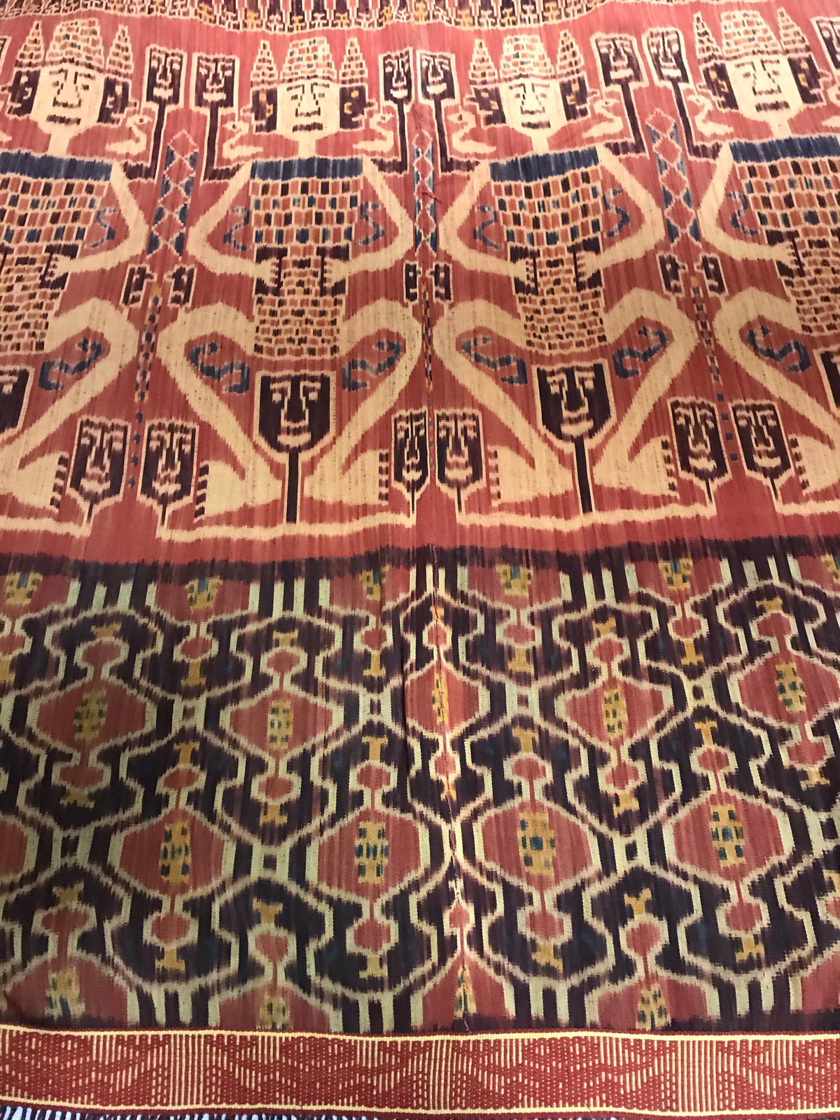 Ikat de Sumba ancien - Reine et grenouilles