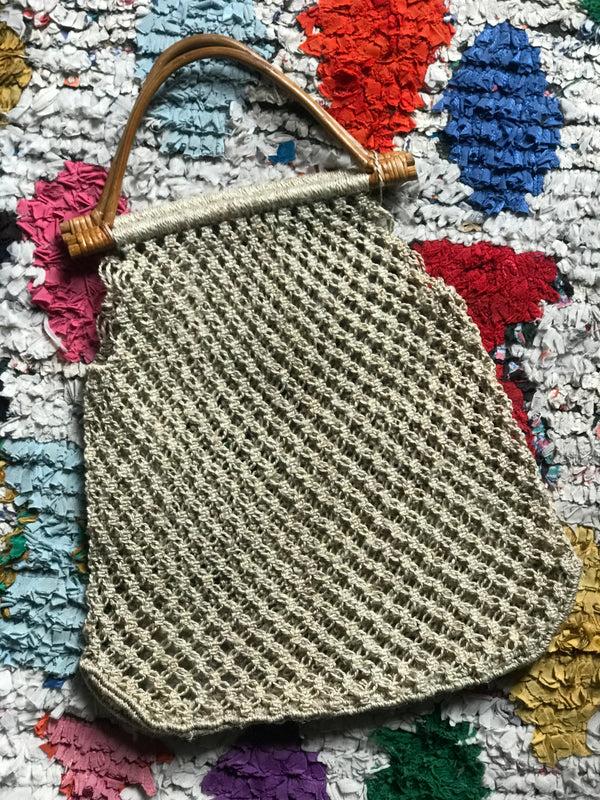 Maison Bengal Sac Jute Macramé Anse Cane