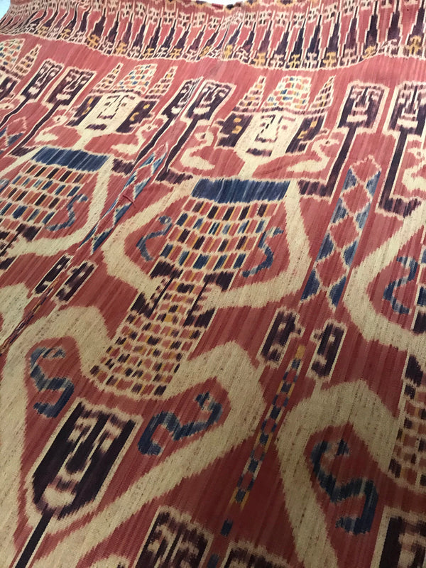 Ikat de Sumba ancien - Reine et grenouilles
