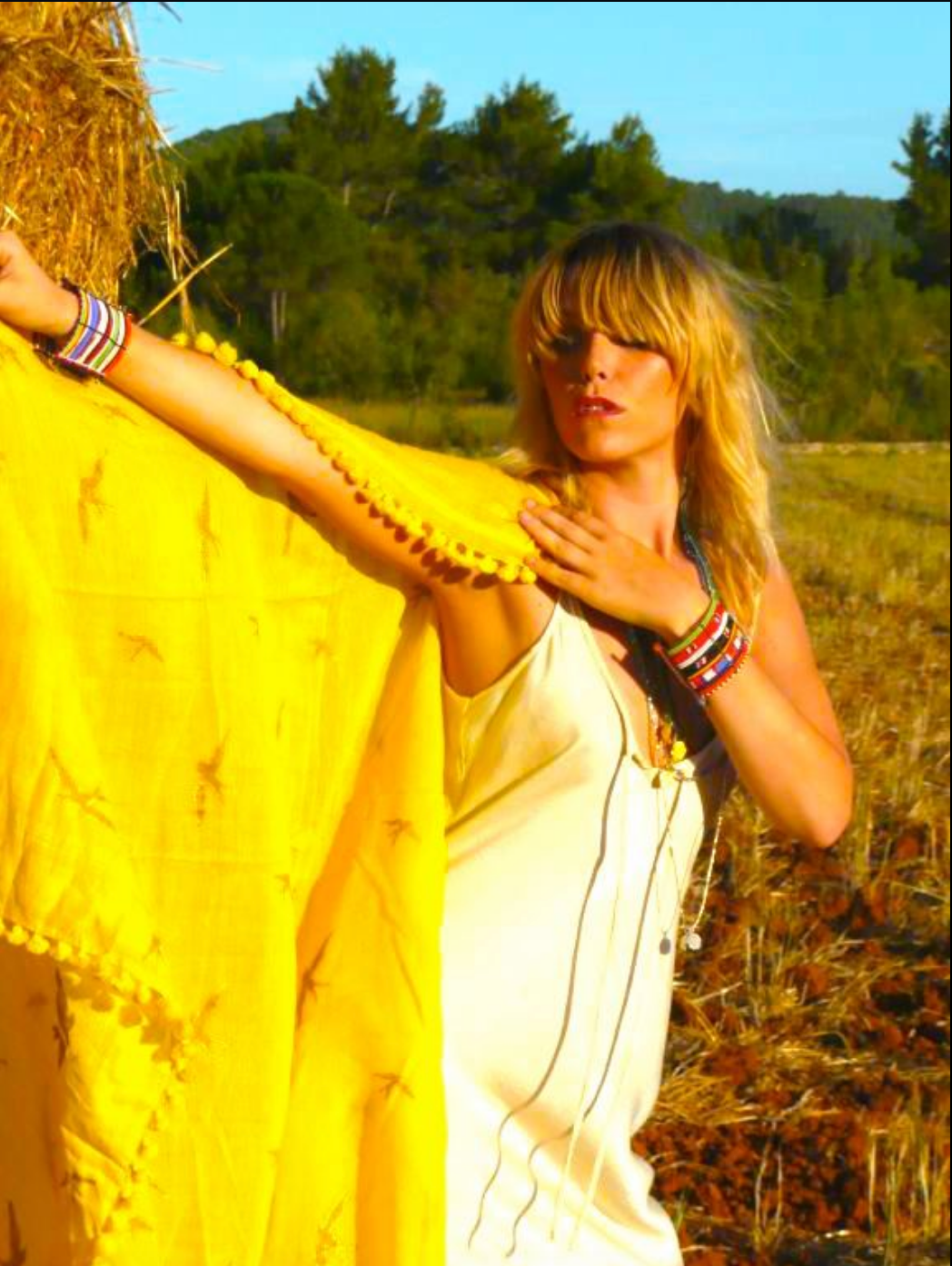 Femme Nomadic, Echarpe Dupatta, Coton et Soie