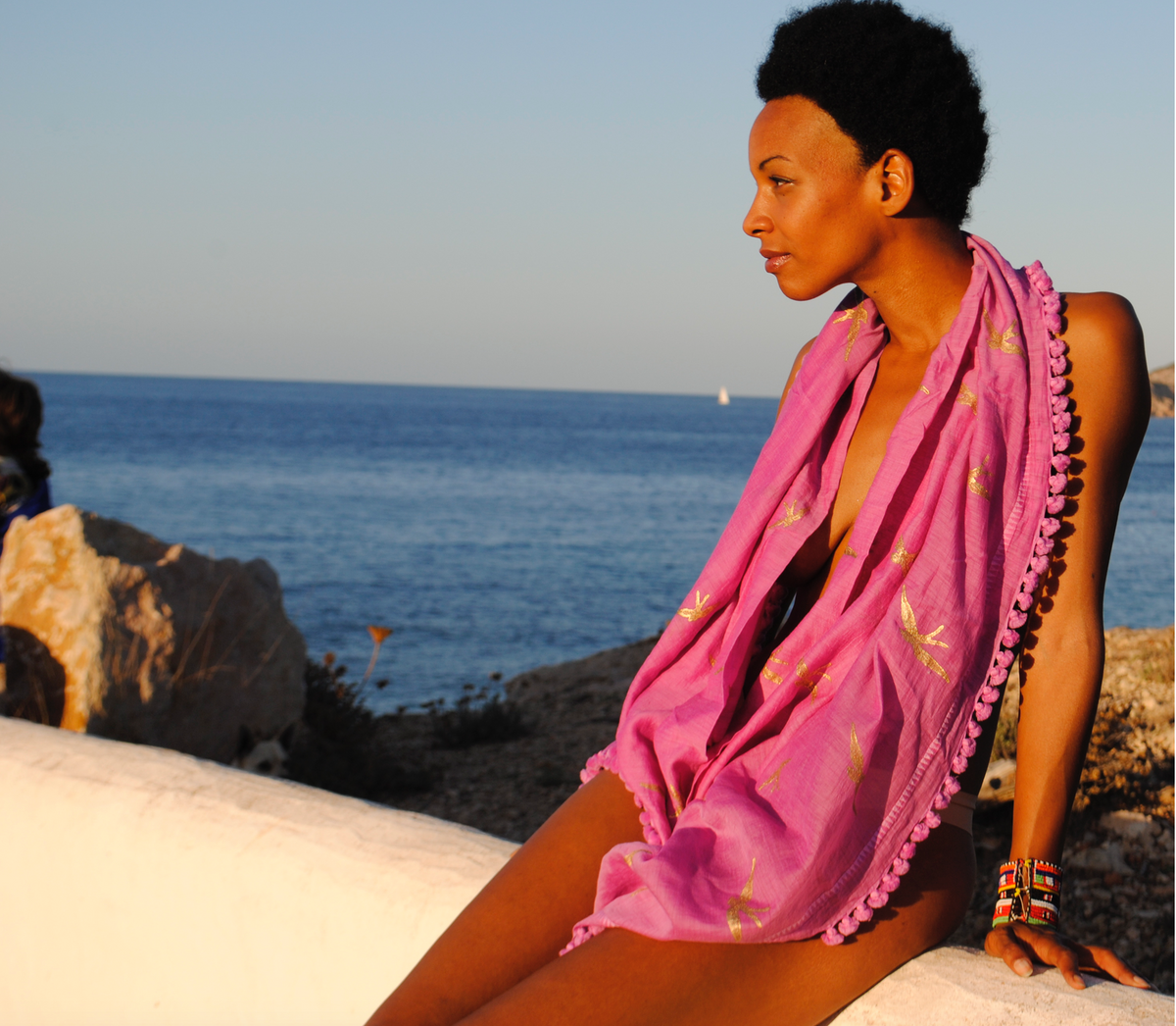Femme Nomadic, Echarpe Dupatta, Coton et Soie