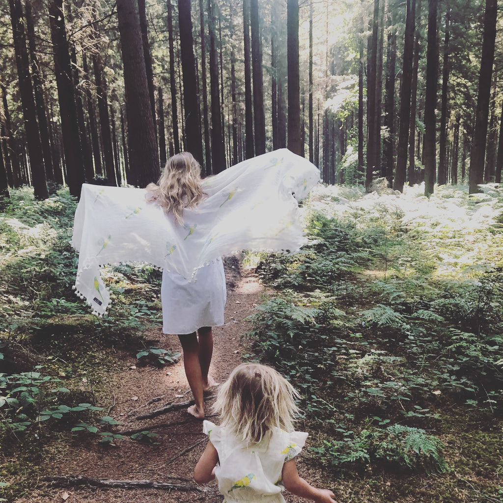 Femme Nomadic, Echarpe Dupatta, Coton et Soie