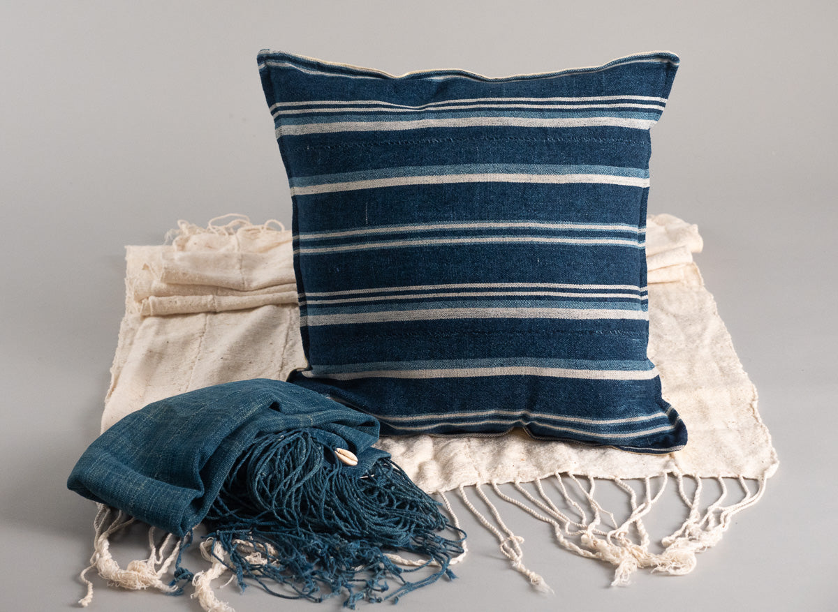 Housse de coussin Dogon vintage rayures