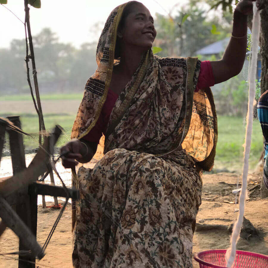 Cotton spinners, Bangladesh. 