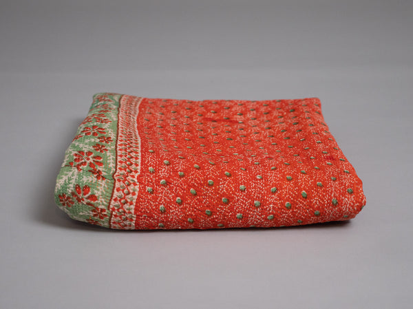 Kantha couvre lit en coton recyclé